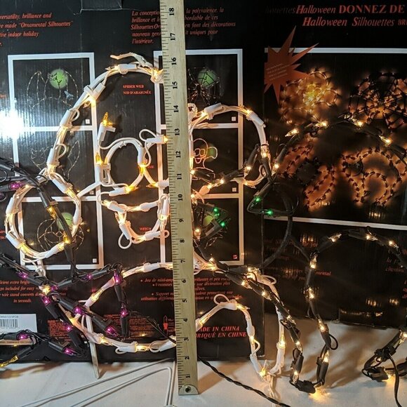 3 Set Vintage Sears Halloween Silhouettes Lights Window Decor Cat Witch Ghost - Picture 16 of 16